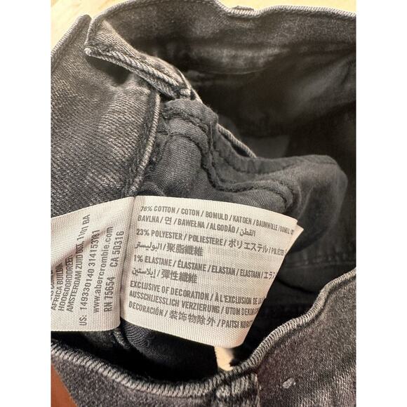 Abercrombie And Fitch Cut Off Black Distressed Shorty Shorts Size 27/4 - Picture 3 of 7